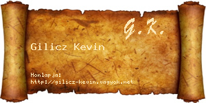 Gilicz Kevin névjegykártya